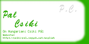 pal csiki business card