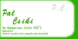 pal csiki business card